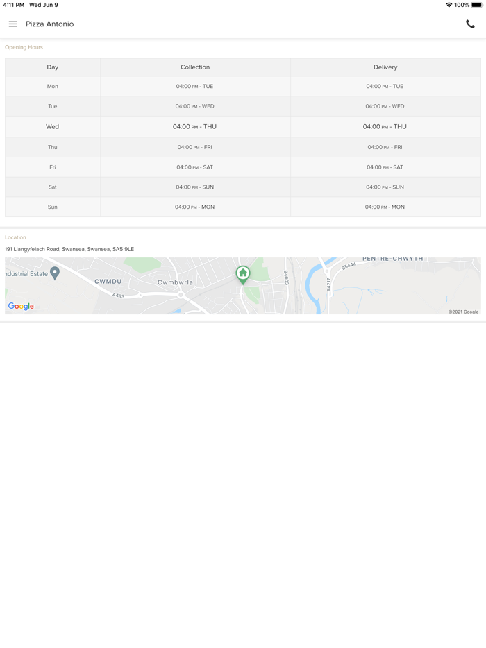 Pizza Antonio Swansea