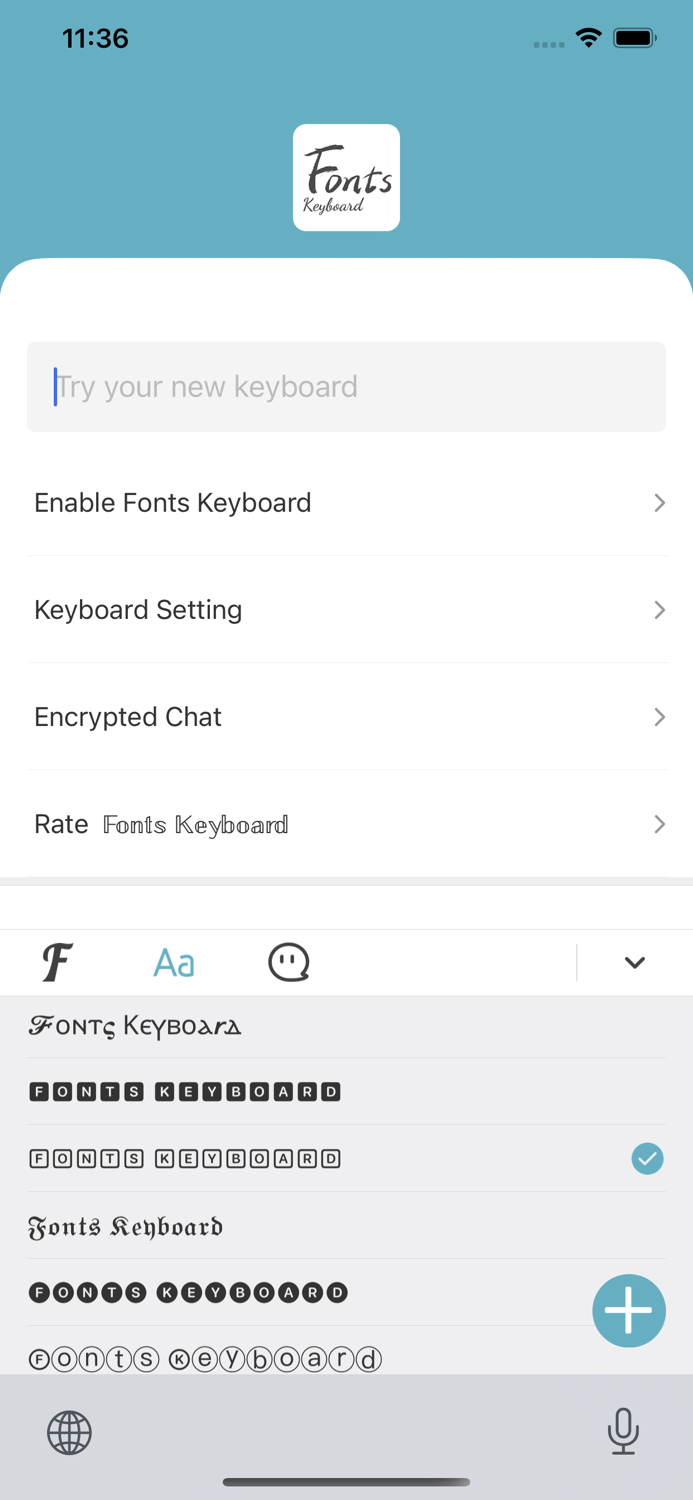 Fonts Keyboard