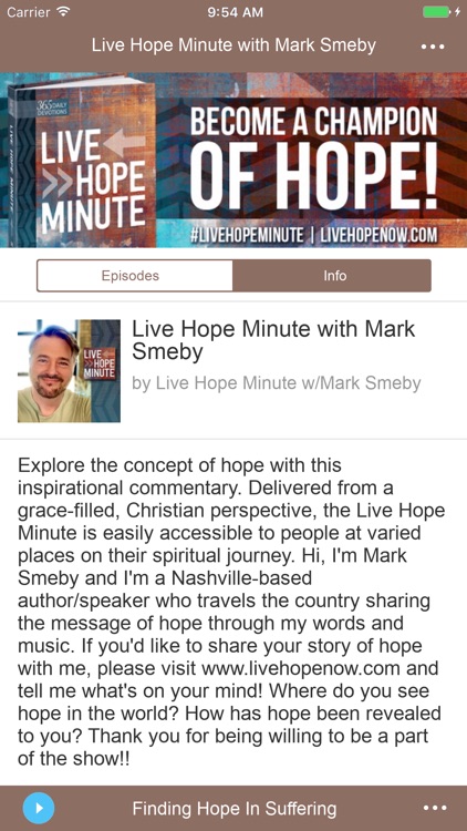 Live Hope Minute w/ Mark Smeby