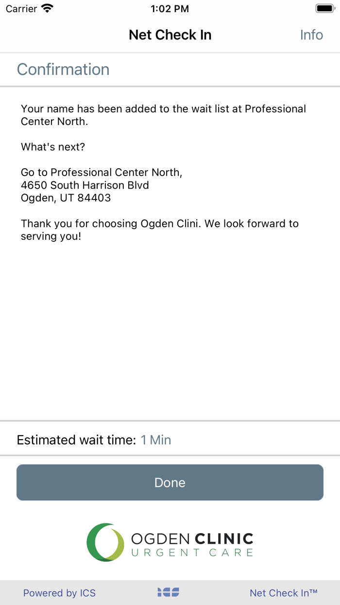 Net Check In - Ogden Clinic