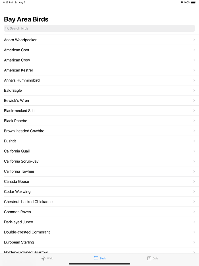 Bay Area Bird Experience