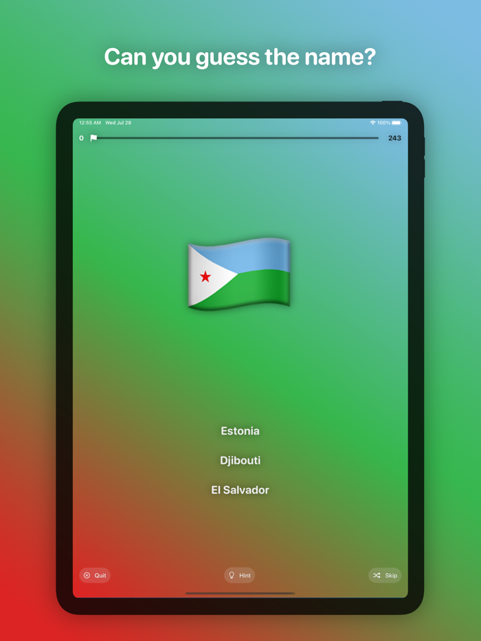 Guess the Flag – World Quiz