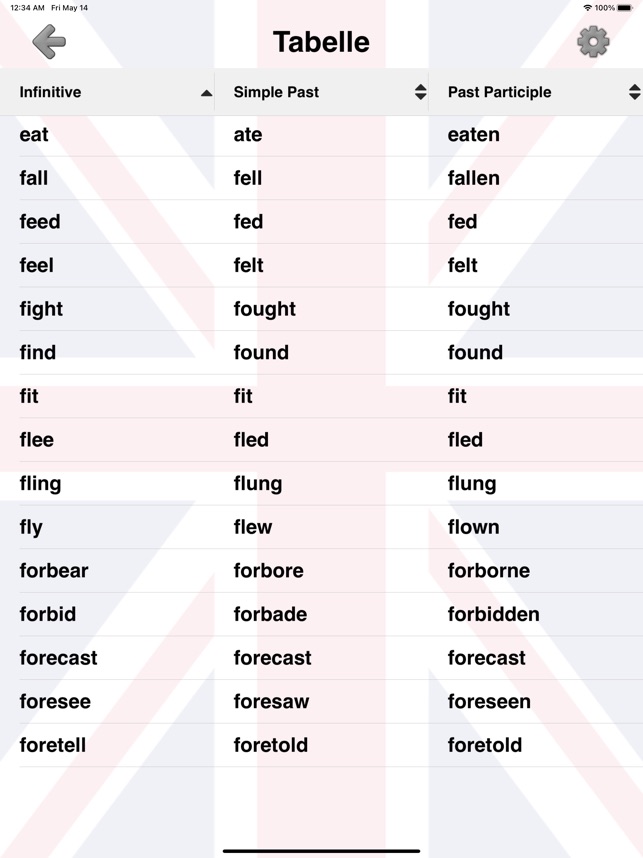 Regelmassig Englisch