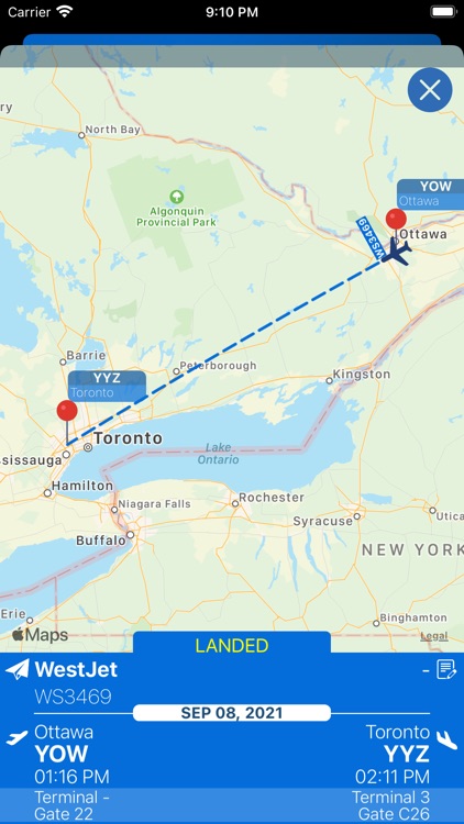 Toronto Airport Info + Radar