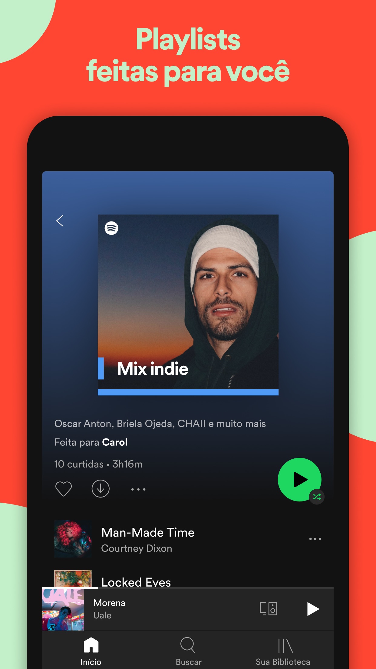 Screenshot do app Spotify: Música em streaming