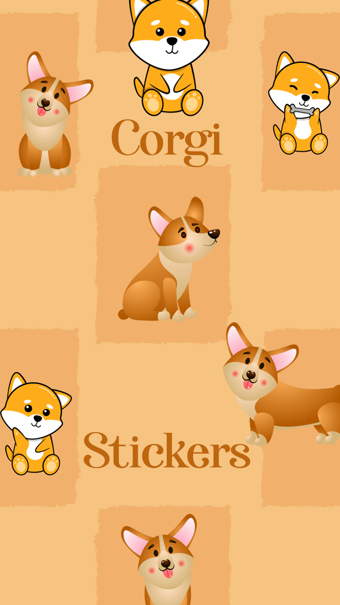 Cute Corgi Dog Stickers