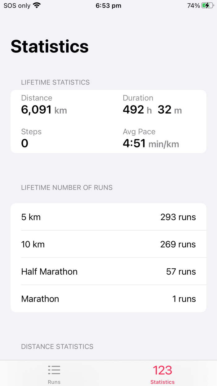 My Run Stats