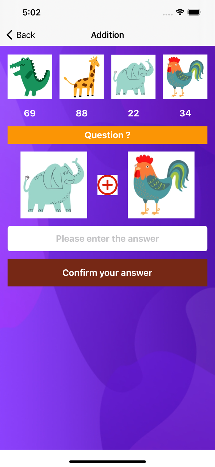 Animals Number recognition