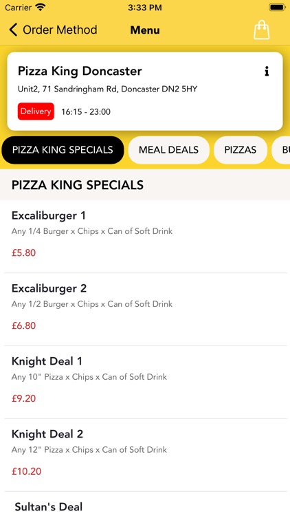 Pizza King Intake