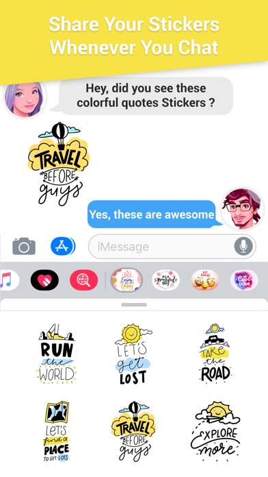 How to cancel & delete Colorful Quotes Stickers from iphone & ipad 2