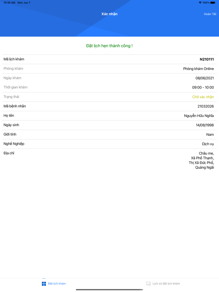 Acexis -  Đặt lịch khám
