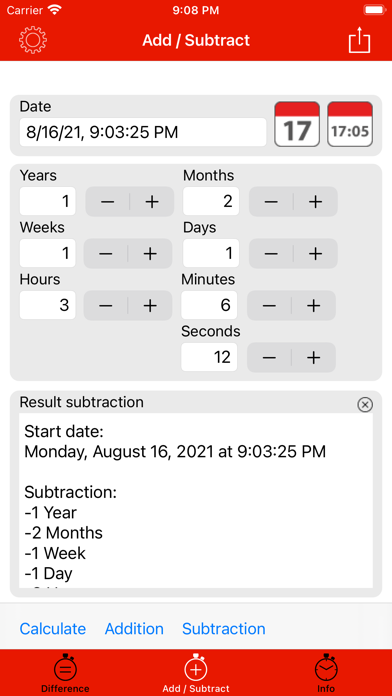Acana Date Calculator screenshot 3