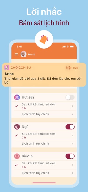 Cho con bú: nhật ký sơ sinh