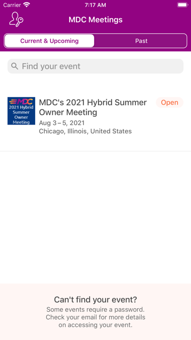 How to cancel & delete MDC Owner Meetings from iphone & ipad 2