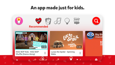 YouTube Kids Screenshot on iOS