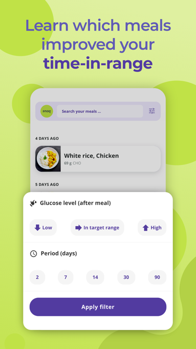 SNAQ - Diabetes Food Tracker screenshot 3