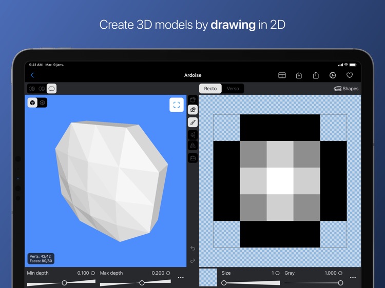 Ardoise - 3D Drawing