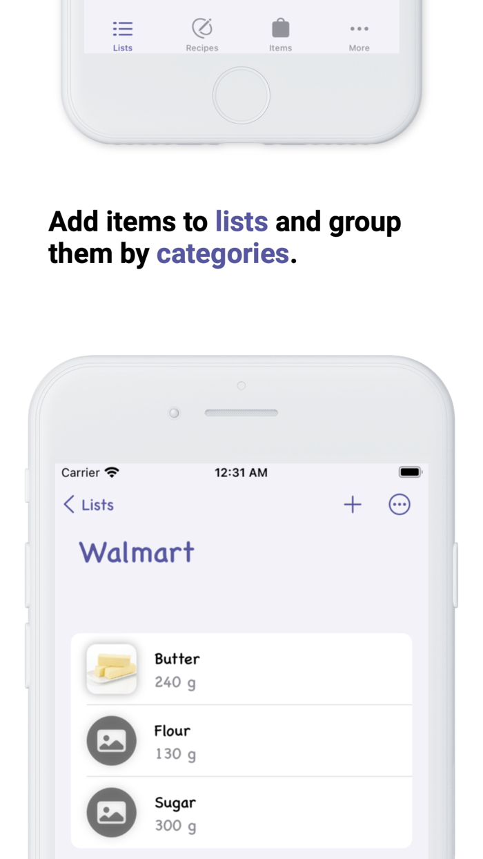 Grocery List Make it simple