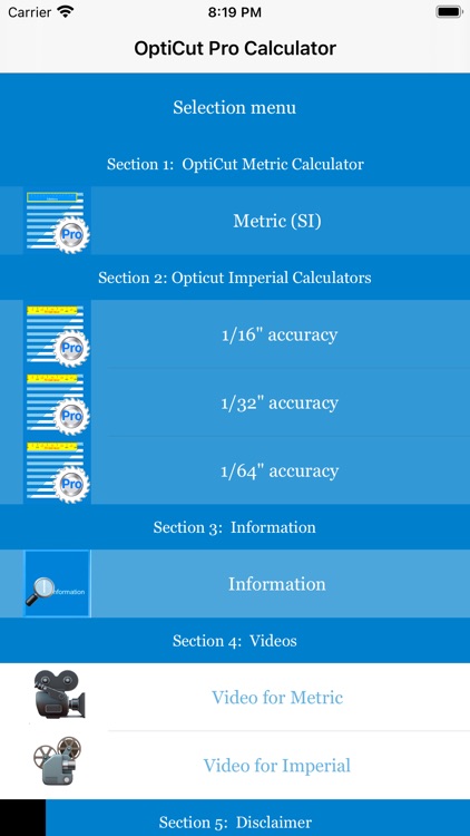 OptiCut Pro Calculator