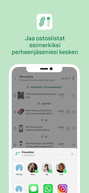 S-ostoslista App Storessa