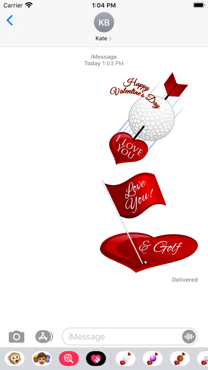 Golf Valentines