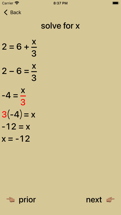 20/20 Linear Equations Screenshots