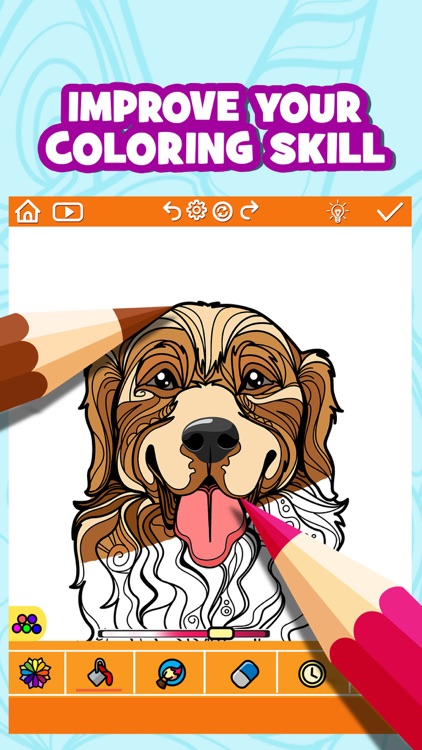 Dog Colouring Book for Adults screenshot-3