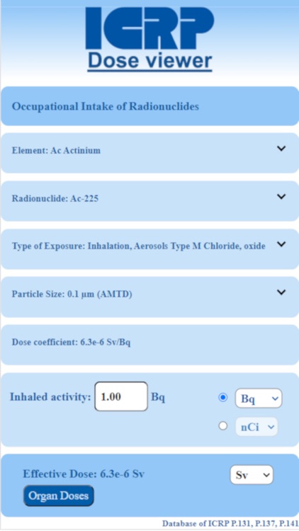 ICRP Dose Viewer