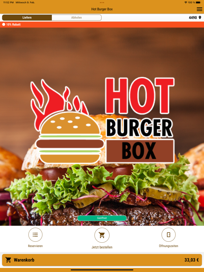 Hot Burger Box