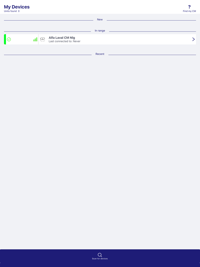 Alfa Laval CM Legacy App