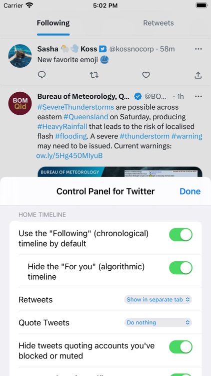 Control Panel for Twitter screenshot-2