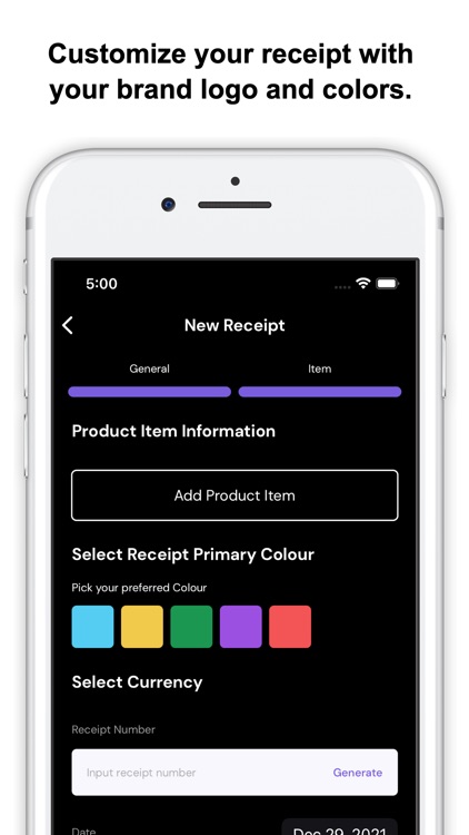 QuickReceipt- Generate Receipt