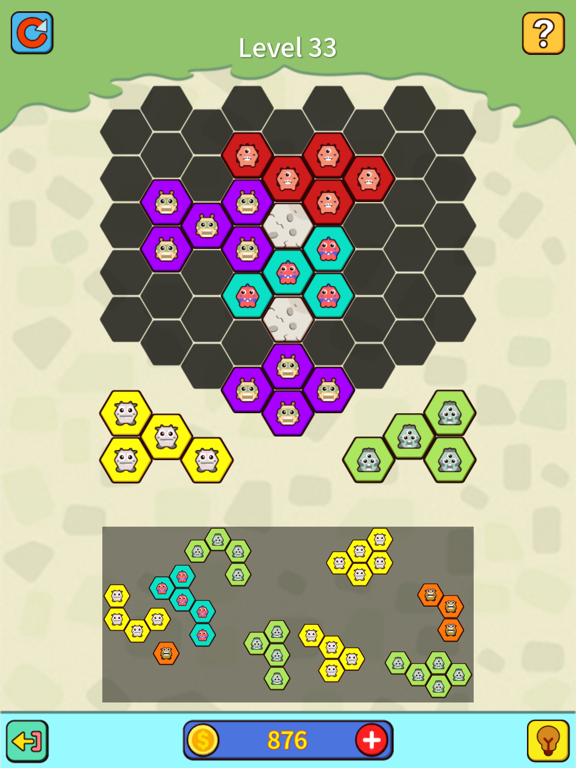 Hexa Block Puzzle - Hard level screenshot 3