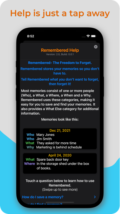 Remembered Mobile screenshot 4