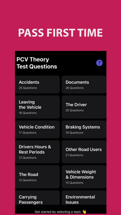 2023 PCV Theory Test Questions