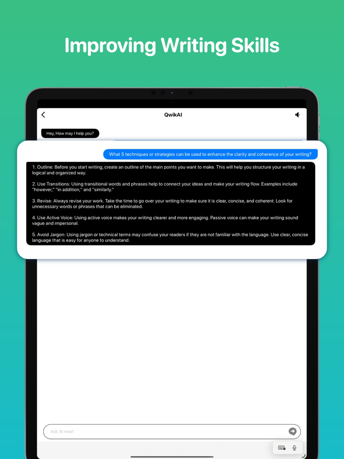 Ask AI with QwikAI ChatBot App