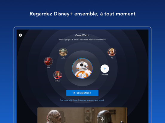 Disney+ iPad captures décran
