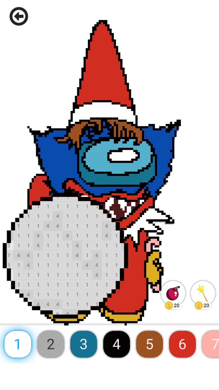 Pixel Poppy  Color by Number