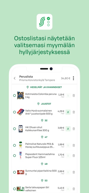 S-ostoslista App Storessa