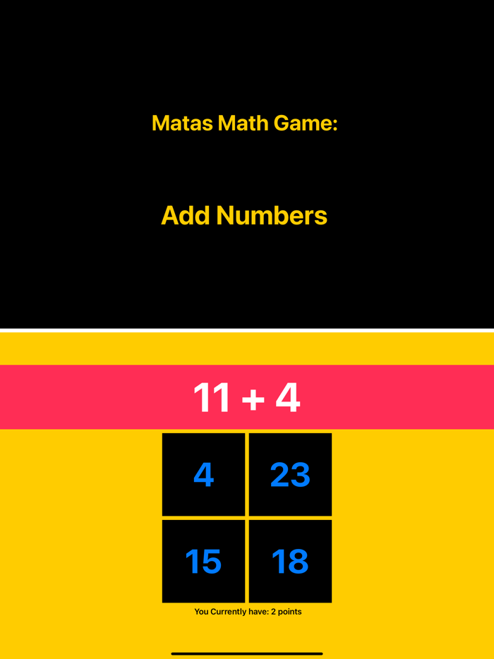 Math Game Add Numbers