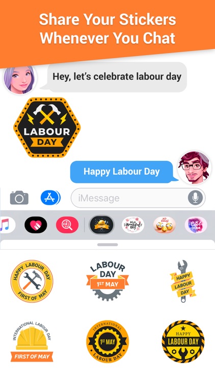 Labor Day Stickers Pack! screenshot-3