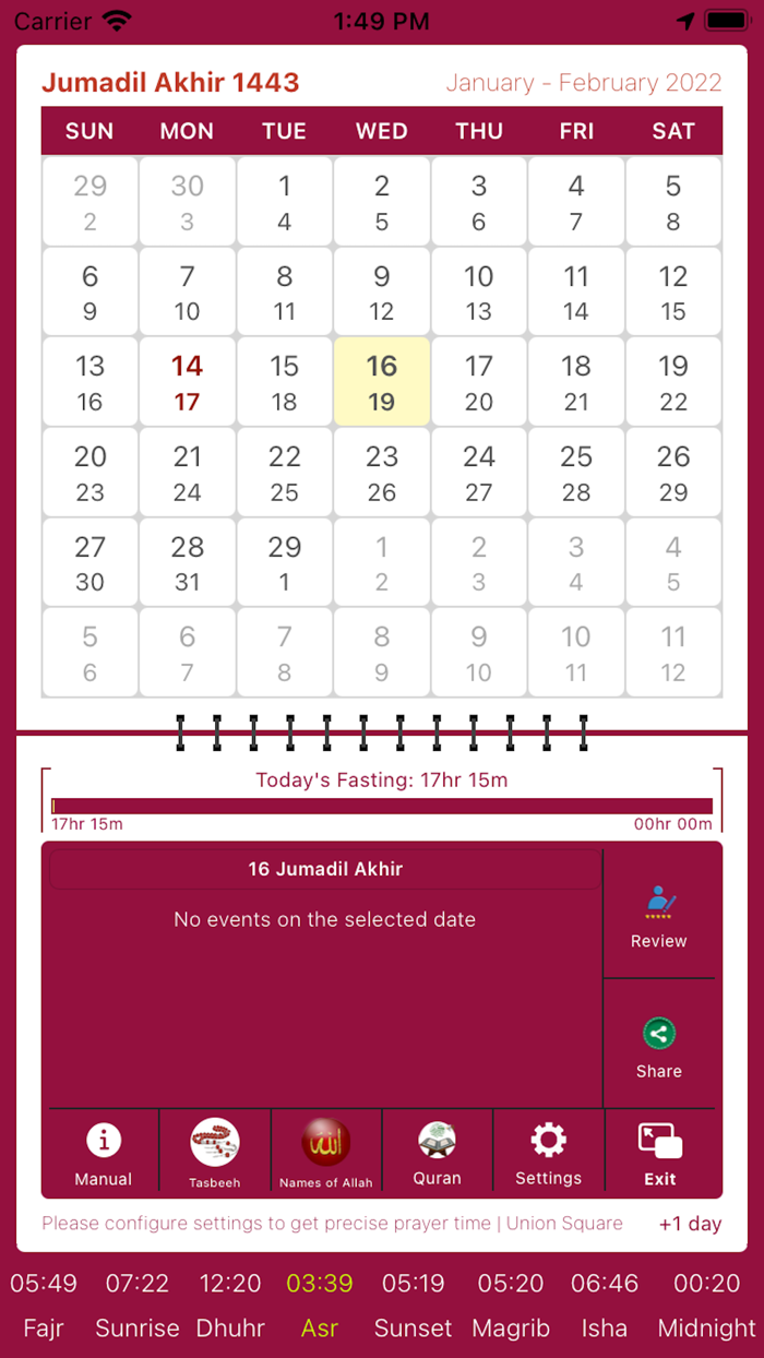 Hijri Calendar