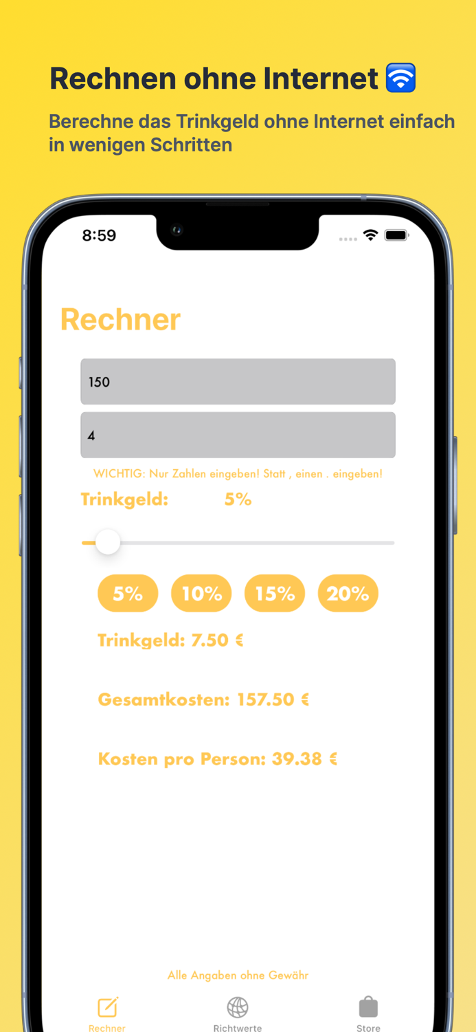 Trinkgeld World plus
