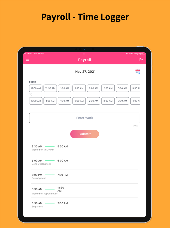 Payroll -Time Logger