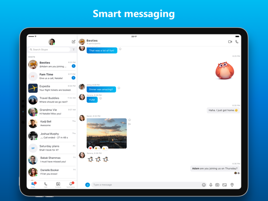 Skype iPad Capturas de pantalla