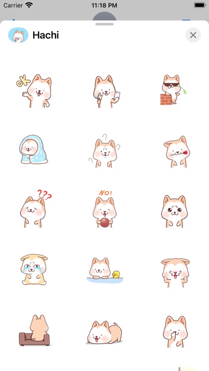 Hachi:Akita Dog Animated Emoji screenshot-3