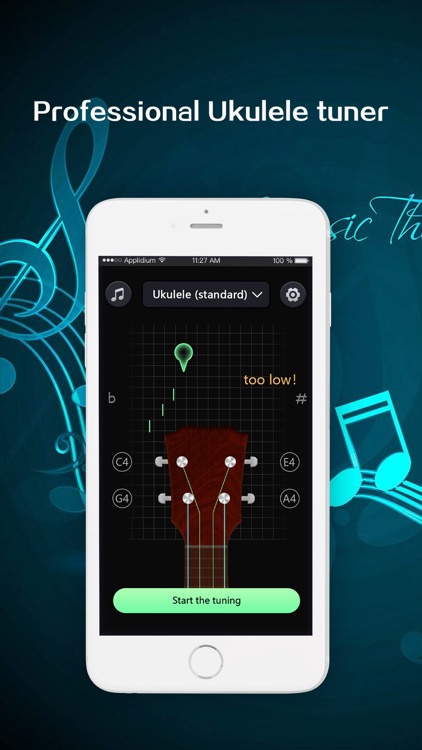 Guitar Ukulele Tuner：Bass tune