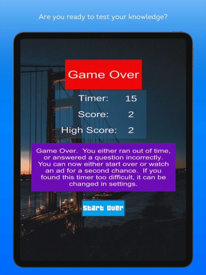 US States Trivia Quiz