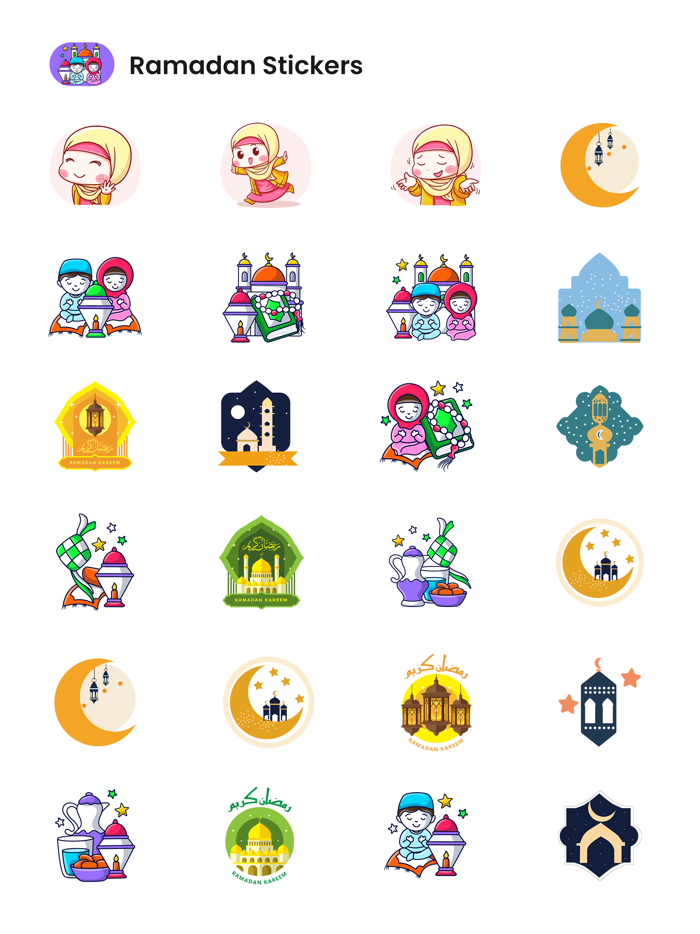 Ramadan  Eid Mubarak Stickers
