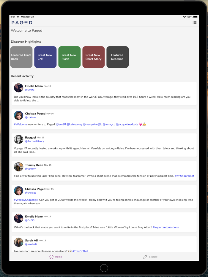 Paged A Community for Writers